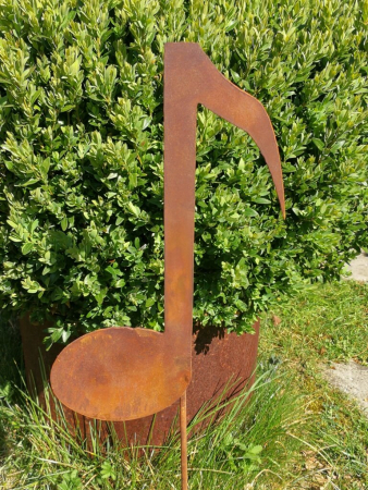 Preview: Edelrost Gartenstecker Note