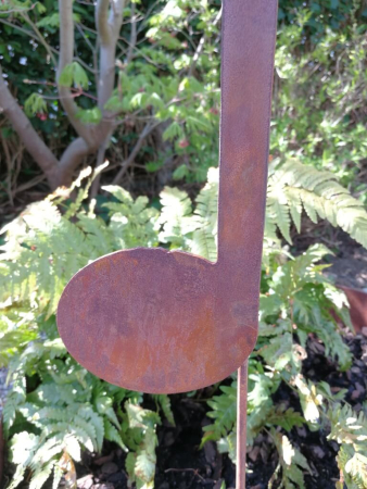 Preview: Edelrost Gartenstecker Note