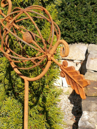Edelrost Gartenstecker Sonnenuhr