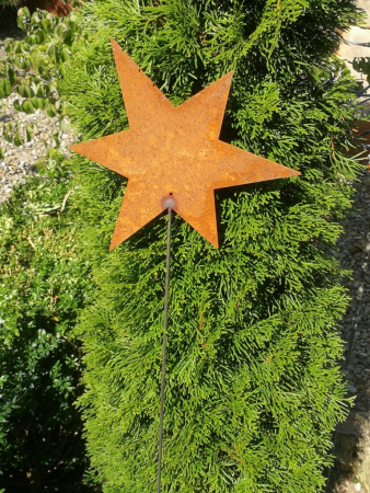 Gartenstecker Stern asymmetrisch, 6-zackig geschlossen
