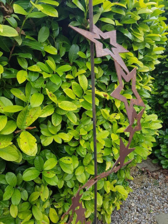 Edelrost Gartenstecker Sternenband 150 cm