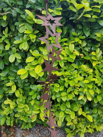 Edelrost Gartenstecker Sternenband 150 cm