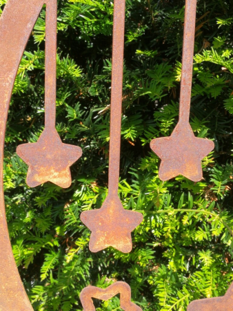Edelrost Gartenstecker träumender Hase