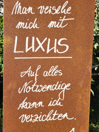 Preview: Edelrost Schild Luxus mit Kronenrand