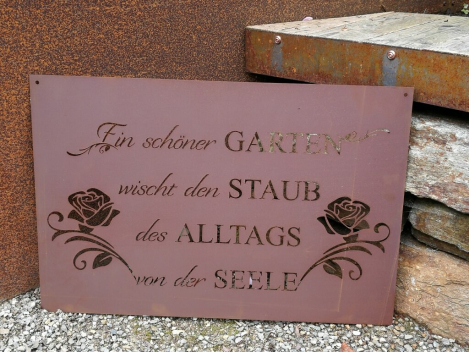 Edelrost Gedichttafel Alltag