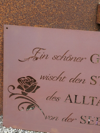 Edelrost Gedichttafel Alltag