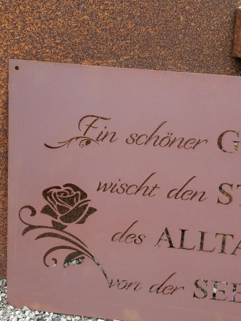 Edelrost Gedichttafel Alltag