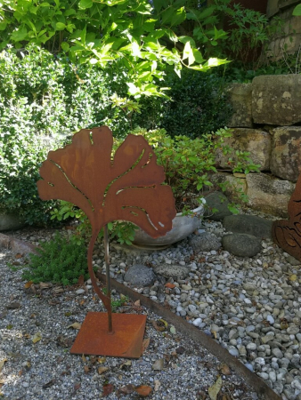 Edelrost Ginkgoblatt zum Stellen