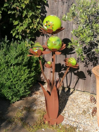 Edelrost Glasblume Blumenzauber, 165 cm