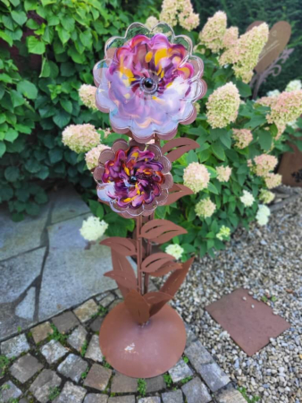 Edelrost Glasblume Zoe, rosa