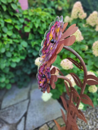 Edelrost Glasblume Zoe, rosa