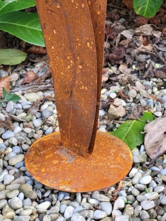 Edelrost Glockenblume auf Platte