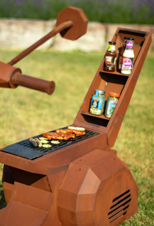 Edelrost Grillstelle Roller