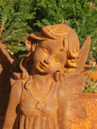 Preview: Gusseisen Blütenelfe Lina, Edelrostfinish