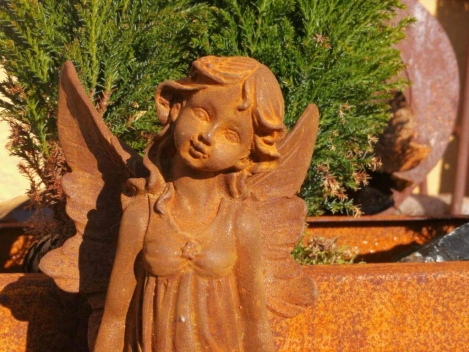 Gusseisen Blütenelfe Lina, Edelrostfinish