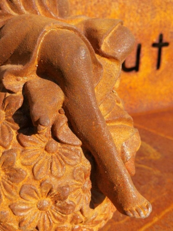 Gusseisen Blütenelfe Lina, Edelrostfinish