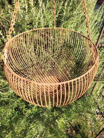 Edelrost Hängekorb Gitter, groß
