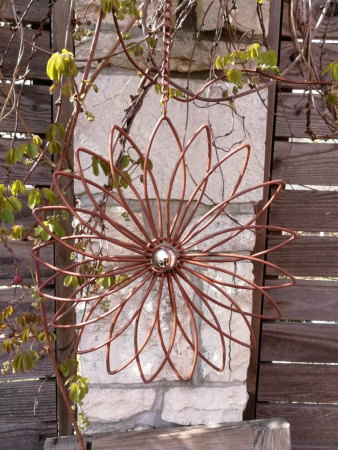Edelrostoptik Hänger Blüte