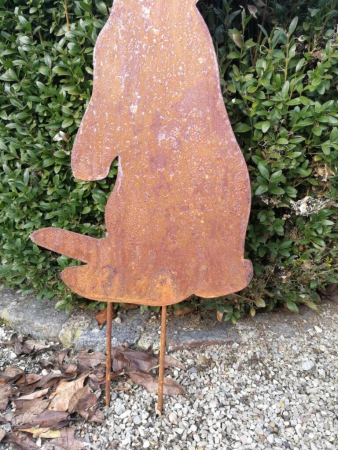 Edelrost Hase zum Stecken