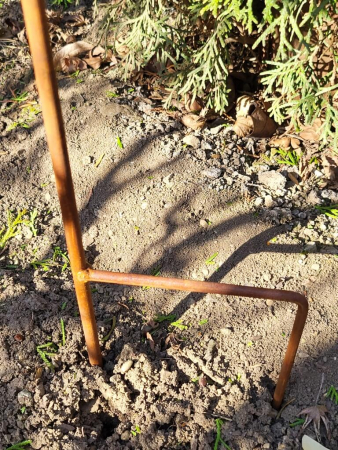 Edelrost Gartenstecker Pflanzschale Herz gerollt