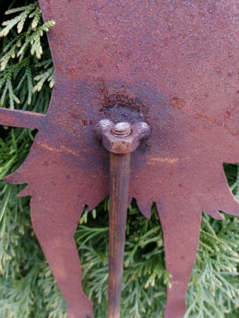 Edelrost Gartenstecker Hexe Zelda