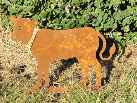 Edelrost Kalb auf Platte