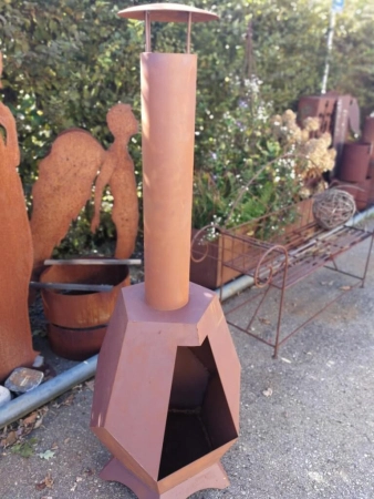 Edelrost Gartenkamin Tobi