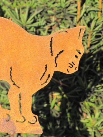 Edelrost Katze zum Schrauben