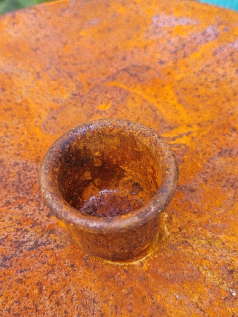 Preview: Edelrost Kerzenhalter Katja, für Spitzkerzen