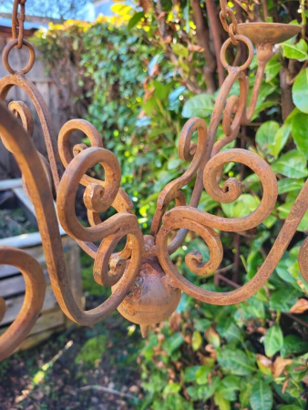 Preview: Edelrost Kronleuchter 4-armig