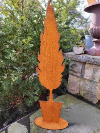 Preview: Edelrost Zypresse im Topf