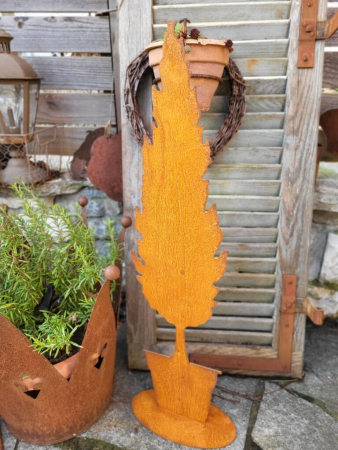 Preview: Edelrost Zypresse im Topf