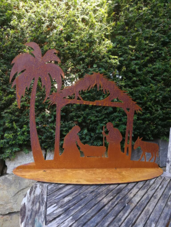 Edelrost Krippe orientalisch