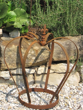 Preview: Dekokrone Mito aus Edelrost, 54 cm