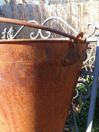 Preview: Edelrost Pflanzkübel zum Einhängen