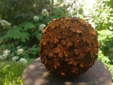 Preview: Edelrost Kugel Hortensie