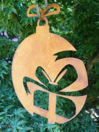 Edelrost Christbaumkugel Geschenk