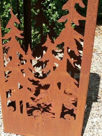 Edelrost Laterne Cervo, Hirschlandschaft