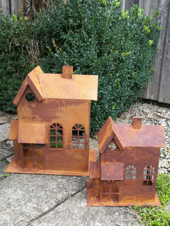 Preview: Edelrost Laterne Haus