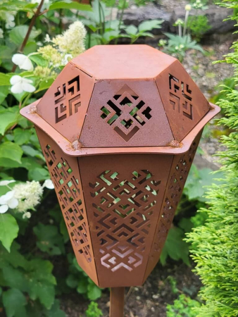 Preview: Edelrost Laterne Vintage zum Stecken