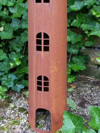 Preview: Edelrost Windlicht Leuchtturm Capri