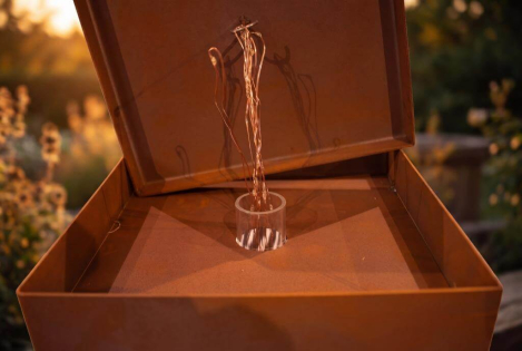 Edelrost Dekosäule Leuchtsäule Orbita