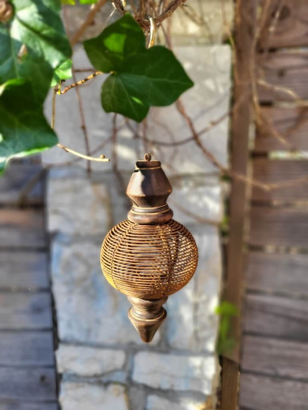 Edelrost-Holz Hänger Jadoo, rund