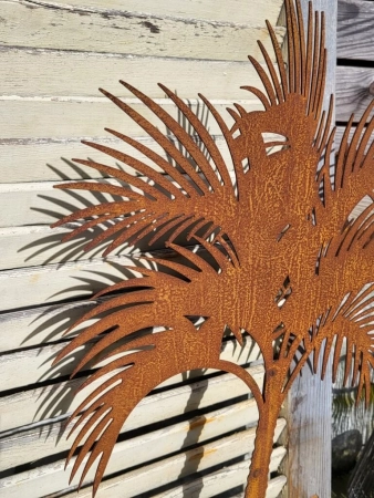 Edelrost Palme im Topf