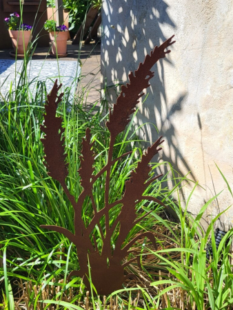 Edelrost Gartenstecker Pampasgras