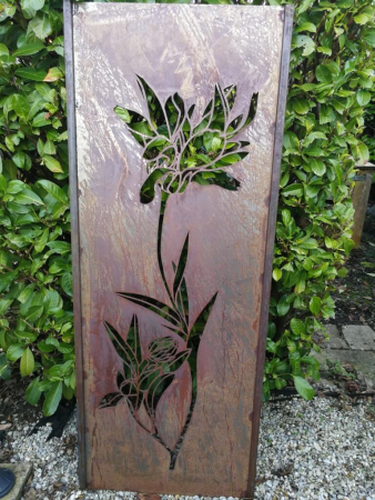 Edelrost Paravent Blume Exotic