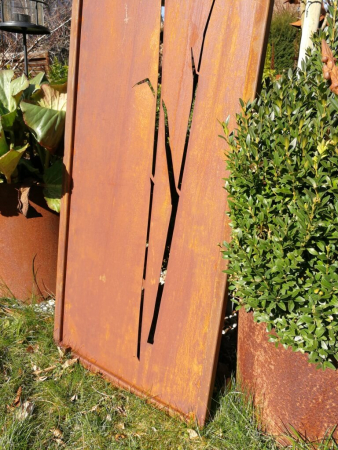 Preview: Edelrost Sichtschutzelement Gras