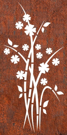 Edelrost Paravent Blume Fiora