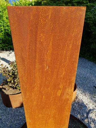 Preview: Edelrost Sichtschutz Paravent ohne Muster