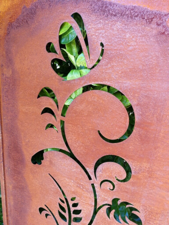 Edelrost Paravent Blume Fleurette